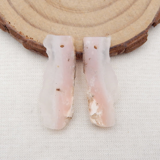 Natural Pink Opal Earring Beads 29x10x3mm, 3.2g
