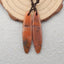 Natural Red Agate Earring Beads 41x9x3mm, 4.1g