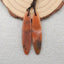 Natural Red Agate Earring Beads 41x9x3mm, 4.1g