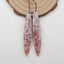 Natural Red Dalmatian Jasper Earring Beads 55x9x5mm, 6.9g