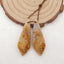 Natural Palm Root Stone Earring Beads 36x12x5mm, 6.4g
