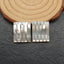 Intarsia of Quartz and Shell Earring Beads 17x14x3mm, 2.5g