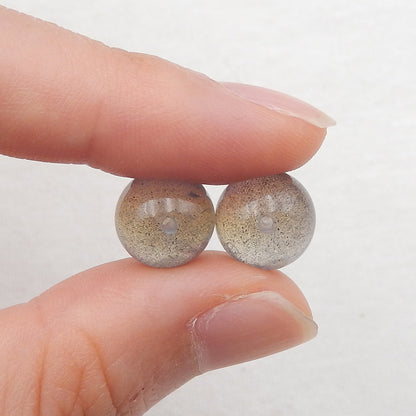 Natural Labradorite Earring Beads 10x10mm, 3.2g