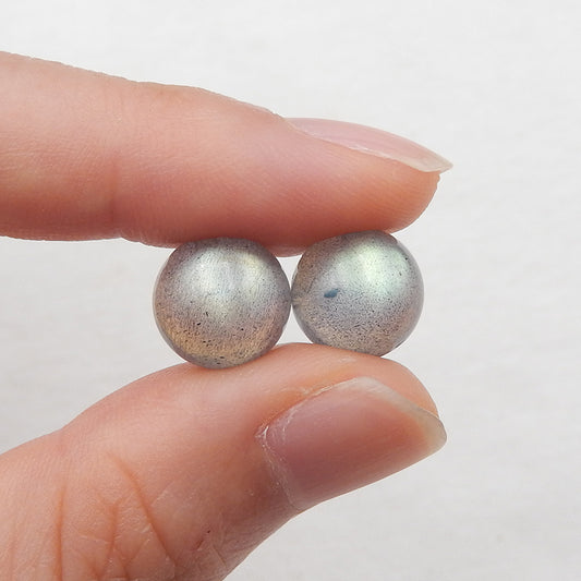 Natural Labradorite Earring Beads 10x10mm, 3.2g