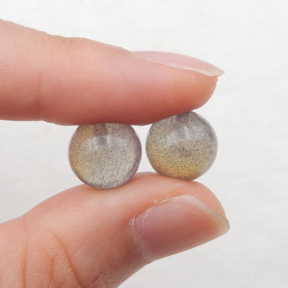 Natural Labradorite Earring Beads 10x10mm, 3.2g