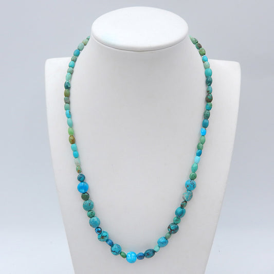 Natural Turquoise Gemstone Necklace, Jewelry Necklace, 1 Strand, 18 inch, 16.8g