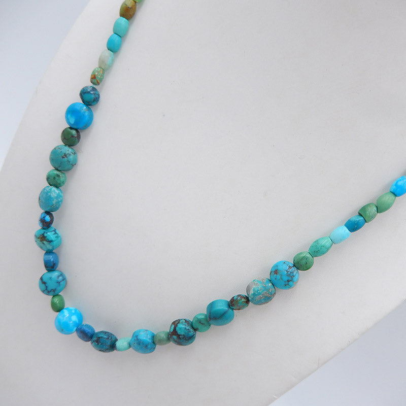 Natural Turquoise Gemstone Necklace, Jewelry Necklace, 1 Strand, 18 inch, 16.8g