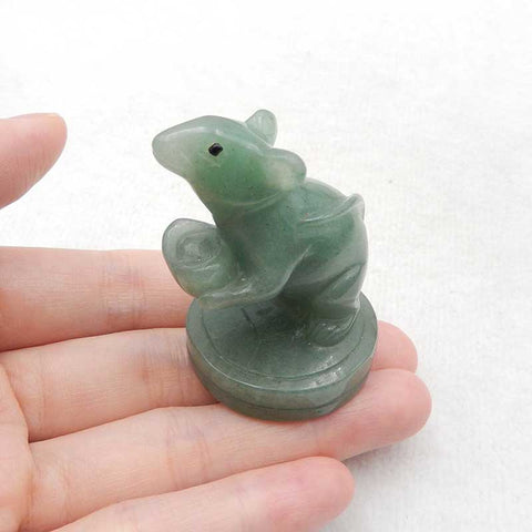 Natural Green Aventurine Carved Mouse 46x37x32mm, 43.5g