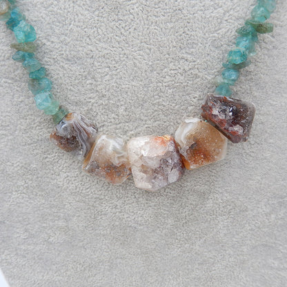 1 Strand Blue Kyanite Gemstone Necklaces, Crystal Gemstone Pendant Necklace, 24 inch, 73.5g
