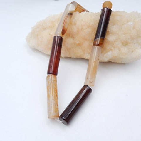 1 Strand Stripe Agate Strand, Jewelry Necklace, 16 inch, 80g