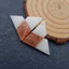 Intarsia of White Jade, Heliolite Sunstone Earring Beads 28x20x4mm, 5.6g