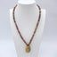 1 Strand Multi-Color Picasso Jasper Gemstone Necklaces,Oval Beads Gemstone Pendant Necklace, Adjustable Necklace