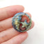 Natural Labradorite Carved moon Cabochon 25x25x8mm, 6.4g