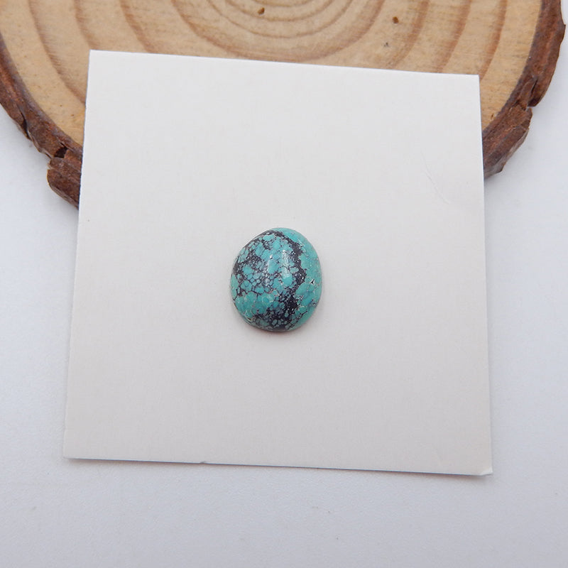 Natural Turquoise Cabochon 10x9x4mm, 0.6g