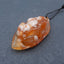 Nouveau pendentif en agate de fleur de cerisier naturelle sculptée, 61 x 31 x 22 mm, 42,7 g.
