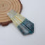 Intarsia of Prehnite, Yellow Opal and Apatite Earring Beads 46x12x4mm, 7.9g