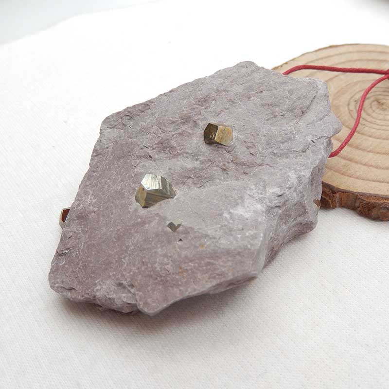 Natural Drusy Pyrite Pendant Bead 55X48X20mm, 78.6g