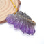 Perle pendentif en améthyste naturelle sculptée avec tête indienne, 42 x 26 x 7 mm, 10,9 g