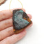 Intarsia of Turquoise and Boulder Opal Pendant Bead 38x36x15mm, 24.8g