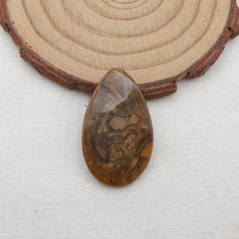 Cabochon de pierres précieuses naturelles Us Biggs Jasper, 29x18x5mm, 3.8g