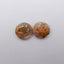 Natural Gold Rutilated Quartz Cabochons Paired 9x3mm, 1.0g