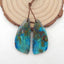 Natural Chrysocolla Earring Beads 33x17x4mm, 7.2g