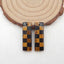 Intarsia of Obsidian and Tiger-Eye Earring Beads 26x8x4mm, 4.1g