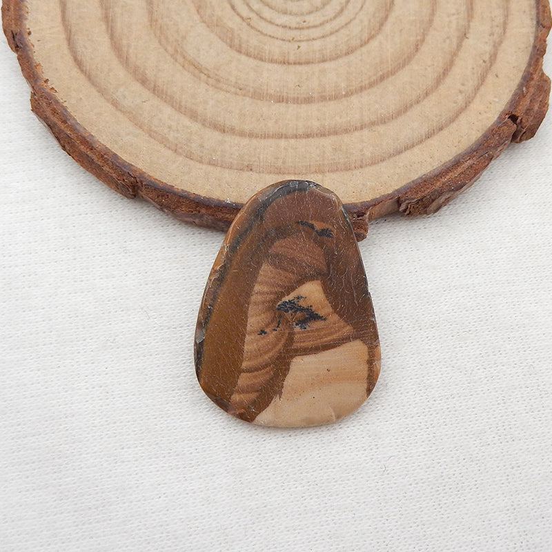 Natural Biggs Jasper Cabochon 26x20x3mm, 3g