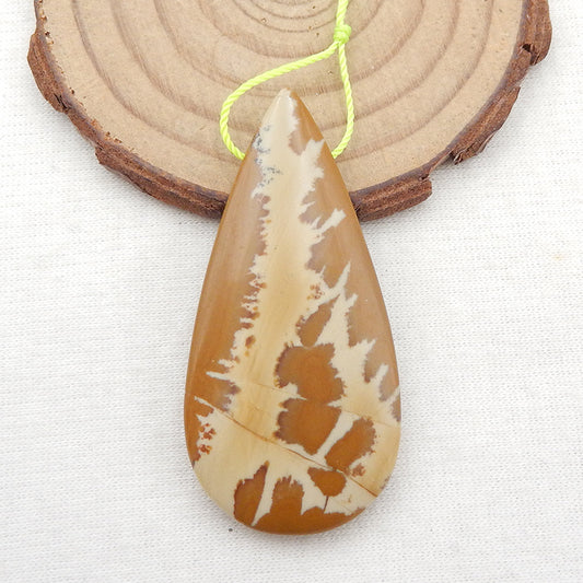 Natural Owyhee Jasper Pendant Bead 53x25x7mm, 12.9g