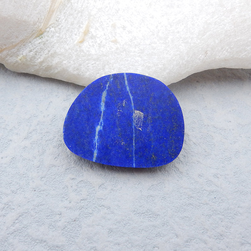 Intarsia of Blue Opal and Lapis Lazuli Cabochon 28x21x7mm, 7.0g