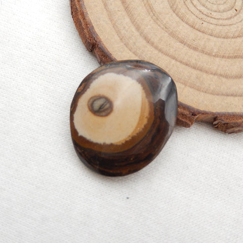 Natural Biggs Jasper Cabochon 24x21x4mm, 4g
