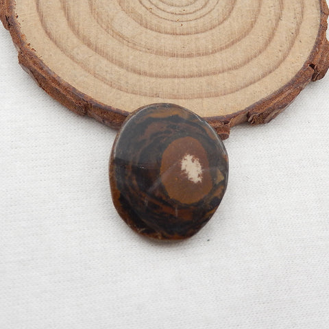 Natural Biggs Jasper Cabochon 24x21x4mm, 4g