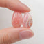 Natural Argentina Rhodochrosite Cabochons Paired 16x10x3mm, 18x11x4mm, 2.7g