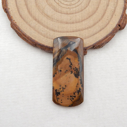 Cabochon de pierres précieuses rectangulaires en jaspe Natural Us Biggs, 35 x 15 x 4 mm, 4,8 g
