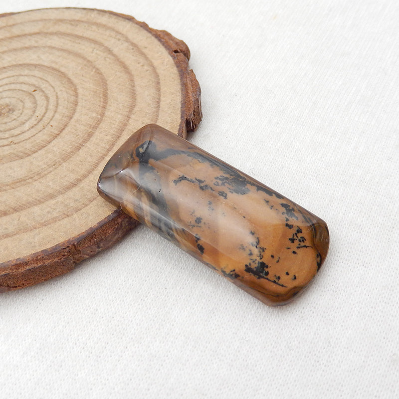 Natural Biggs Jasper Cabochon 35x15x4mm, 4.8g
