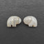 Natural Banded Agate Carved Bear Earring Beads 20x15x7mm, 6.3g