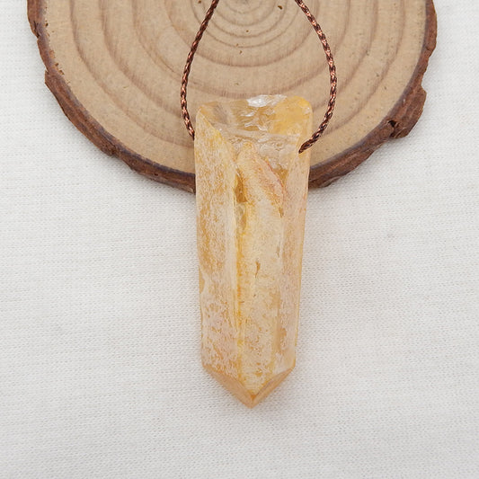 Quartz Gemstone Specimen Pendant Bead 47x17x14mm, 16g