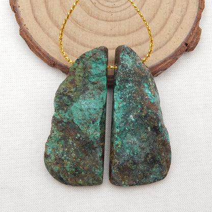 Natural African Turquoise Earring Beads 44x20x7mm, 18.1g