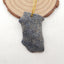 Natural Blue Fossil Coral Pendant Bead 44x28x7mm, 10.9g