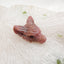 Pendentif en pierre précieuse de tête de loup en rhodonite sculptée à la main naturelle, bijoux de loup, pendentif en pierre précieuse, 17x23x9mm, 5.5g