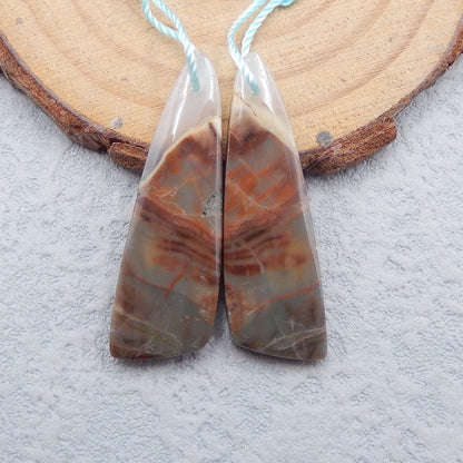 Natural Agate Earring Beads 35x11x4mm, 5.3g