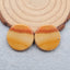 Natural Landscape Jasper Cabochons Paired 20x20x3mm, 5.4g