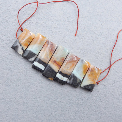 天然亚马逊石雕刻贝壳吊坠珠，35x12x6mm，24x12x6mm，37.3g