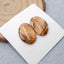 Natural Biggs Jasper Cabochons Paired 17X12X3mm, 2.2g