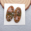 Natural Ocean Jasper Cabochons Paired 29x14x4mm, 5.8g