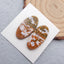 Natural Ocean Jasper Cabochons Paired 26x13x3mm, 4.3g