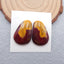 Natural Mookaite Jasper Cabochons Paired 24X16X4mm, 5.4g