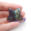 Perle pendentif papillon sculpté en labradorite, 28x35x5mm, 8.5g