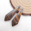 Ammonite Fossil and Boulder Opal Inntarsia 耳环一对，38x11x5mm，5.3g