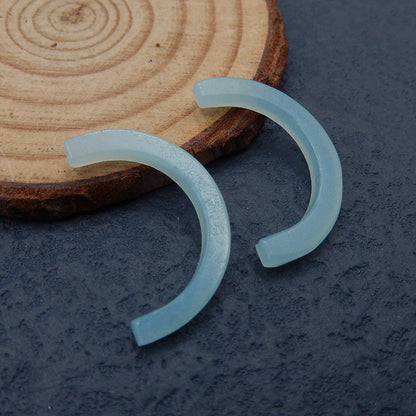 天然亚马逊石耳环一对，用于制作耳环的石头，25x15x3 毫米，2.1 克